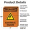 Signmission Electrical Hazard With Symbol OSHA Warning Sign, Plastic, 7in W x 10in L, 2PK OS-2PACK-WS-P-710-V-13128 - alternate 6